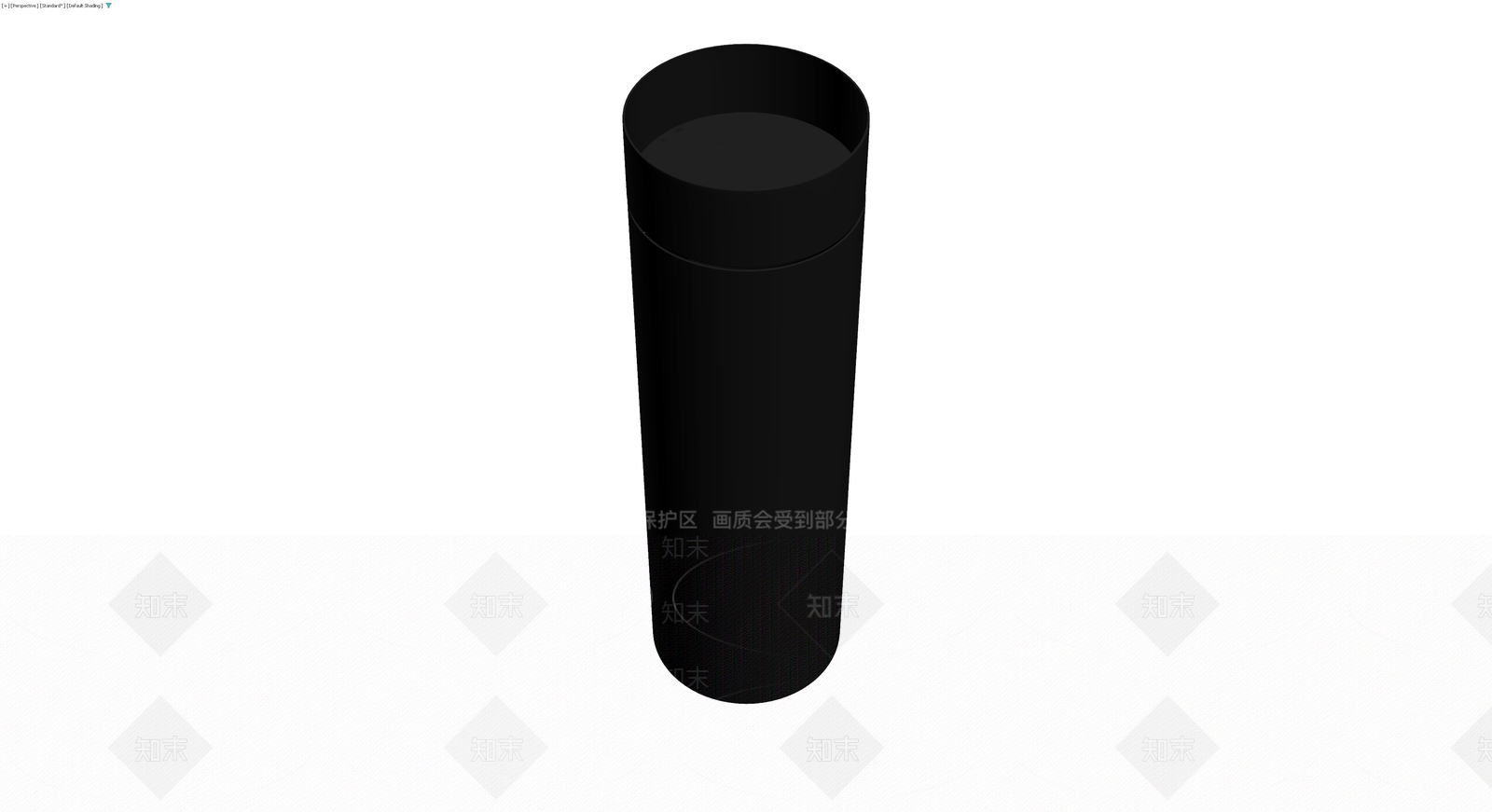 黑色圆柱形收纳筒3D模型下载【ID:1229653220】