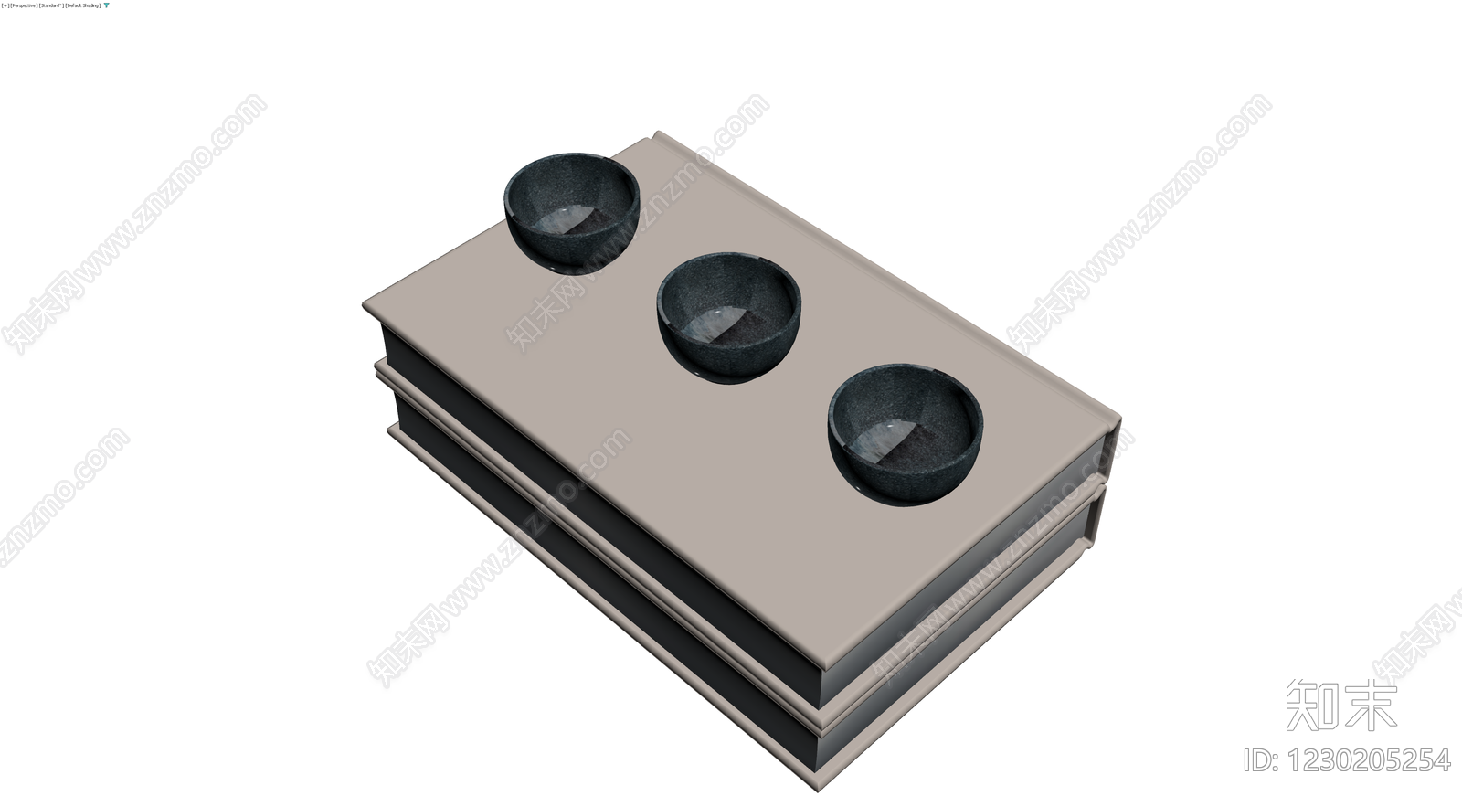 古籍书籍与石碗组合3D模型下载【ID:1230205254】