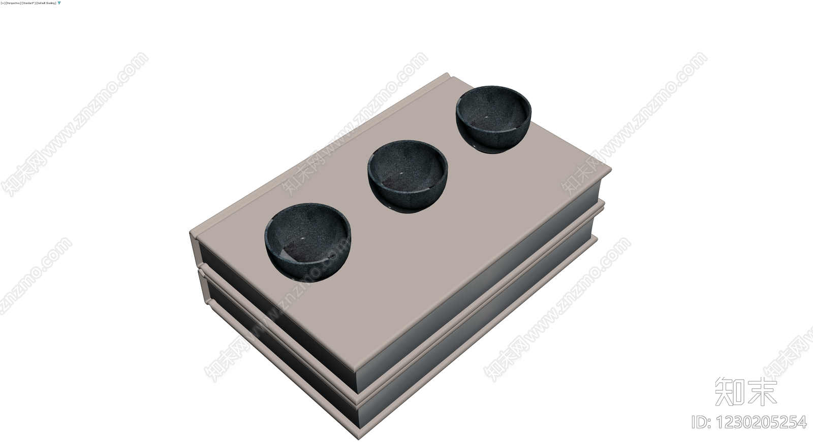 古籍书籍与石碗组合3D模型下载【ID:1230205254】