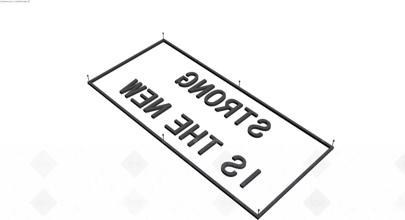 3D立体字标识牌3D模型下载【ID:1230402815】