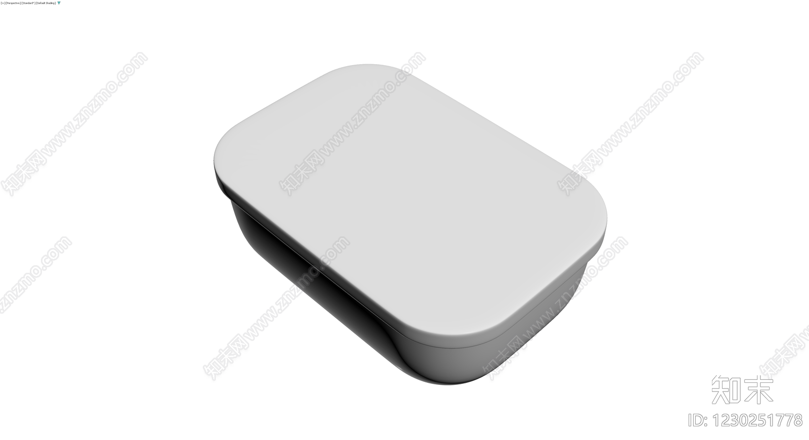 白色圆角收纳盒3D模型下载【ID:1230251778】