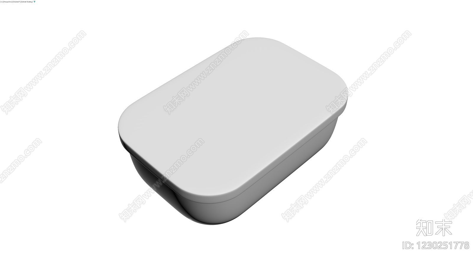 白色圆角收纳盒3D模型下载【ID:1230251778】