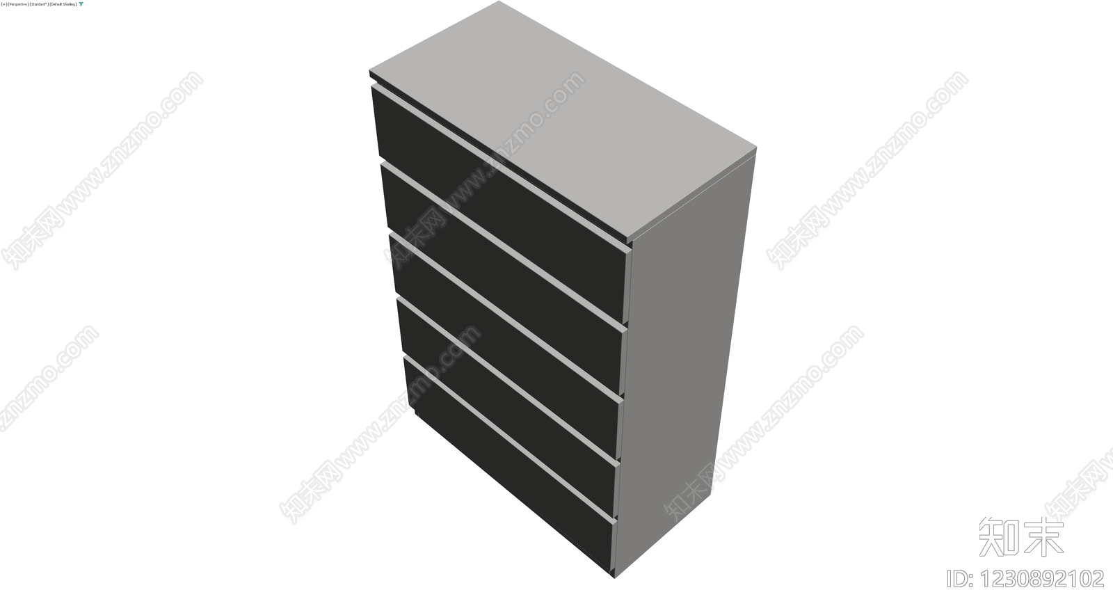 五斗柜灰模模型3D模型下载【ID:1230892102】