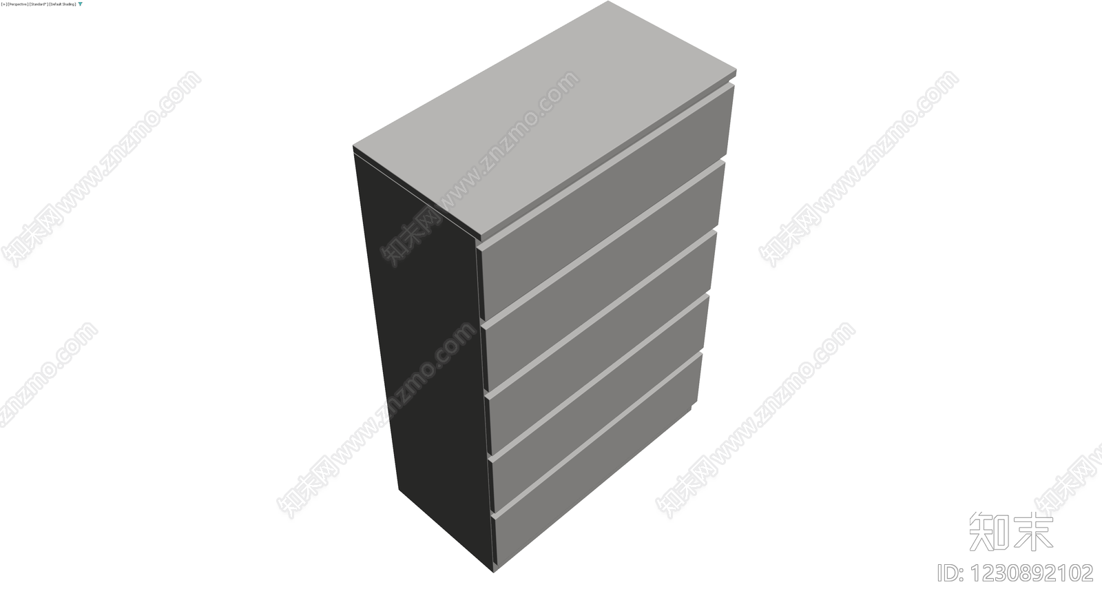 五斗柜灰模模型3D模型下载【ID:1230892102】