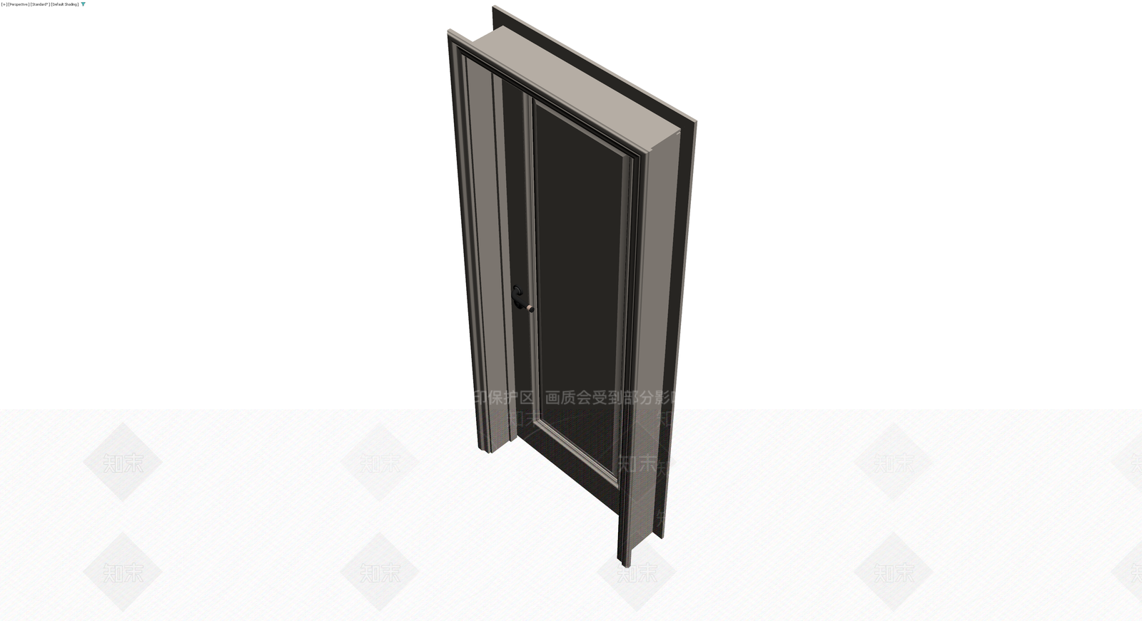 单扇带框室内门3D模型下载【ID:1229945890】