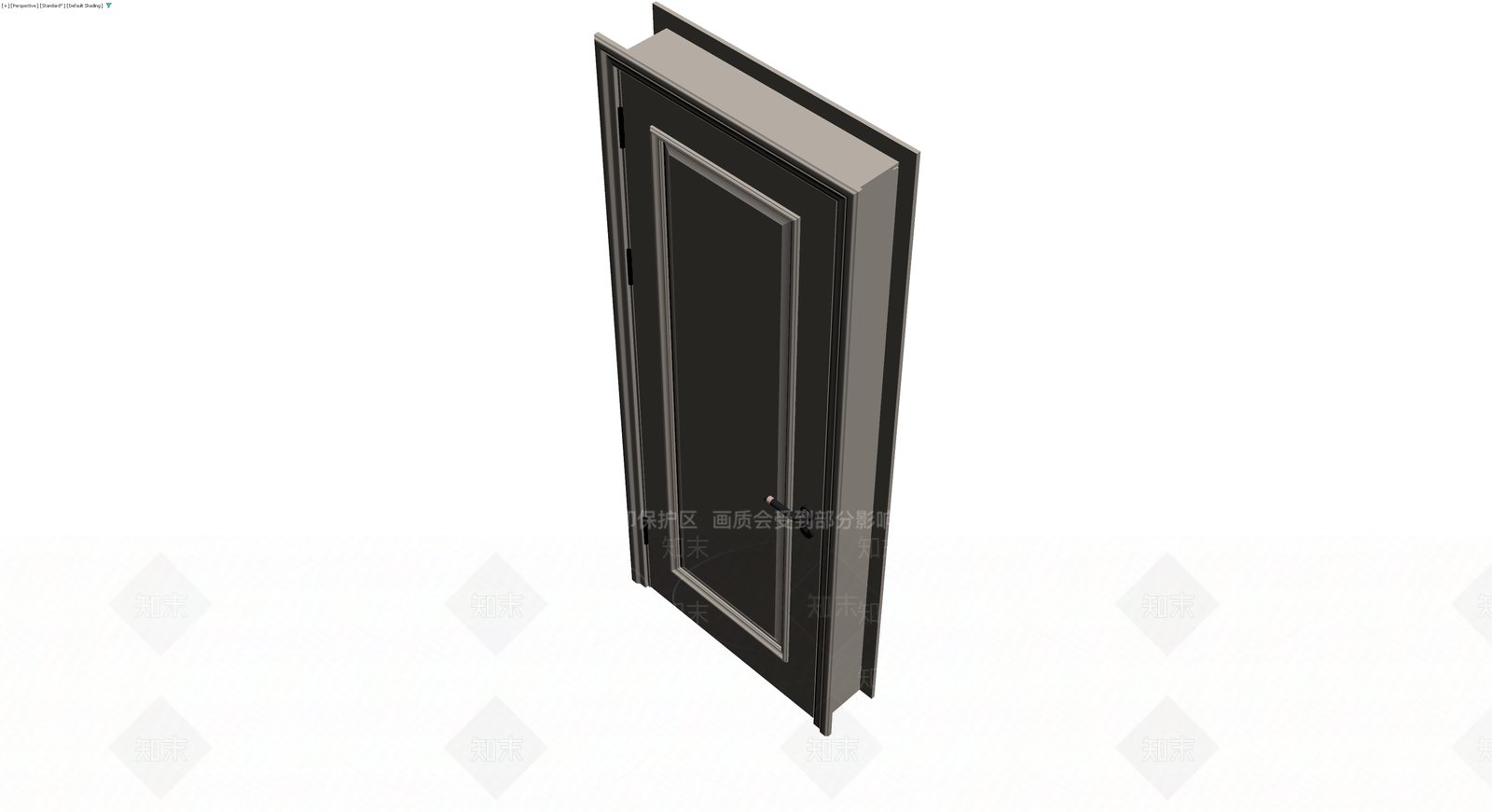 单扇带框室内门3D模型下载【ID:1229945890】