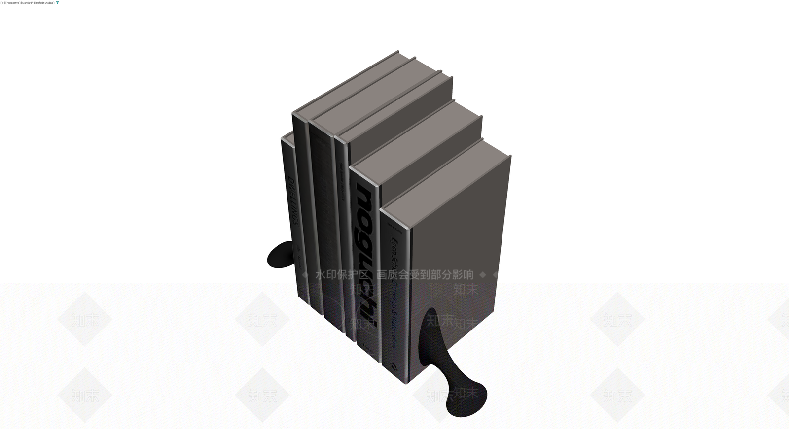 书本与书立组合模型3D模型下载【ID:1230378529】