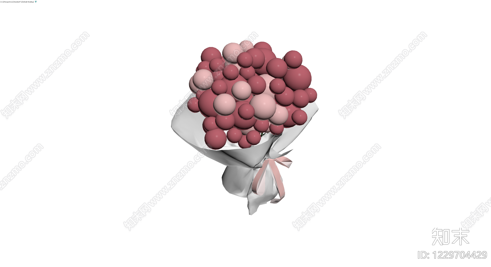 粉色球体花束模型3D模型下载【ID:1229704429】