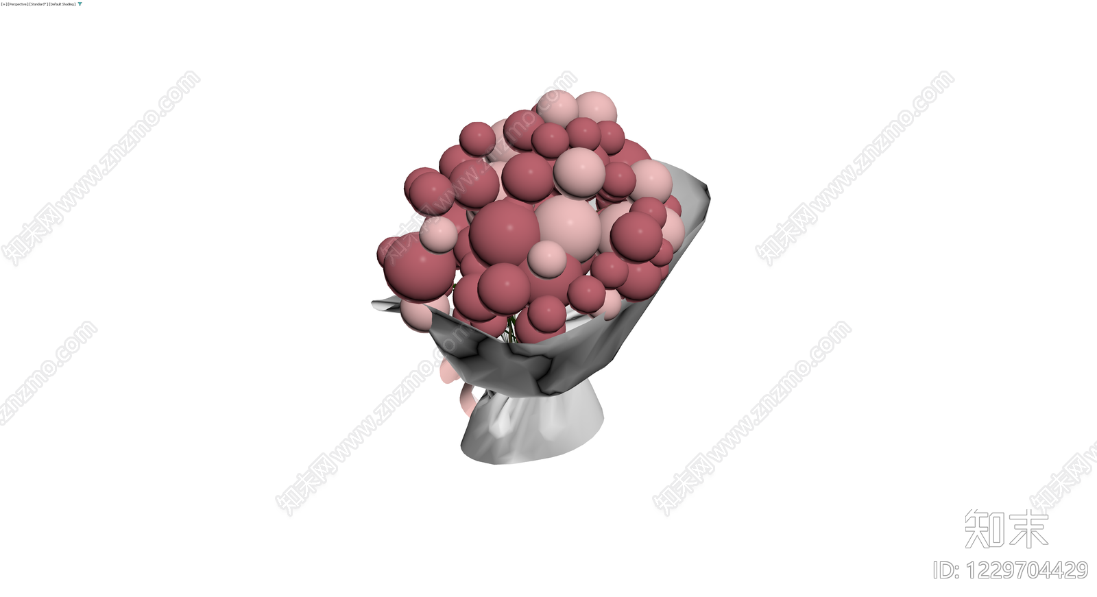 粉色球体花束模型3D模型下载【ID:1229704429】