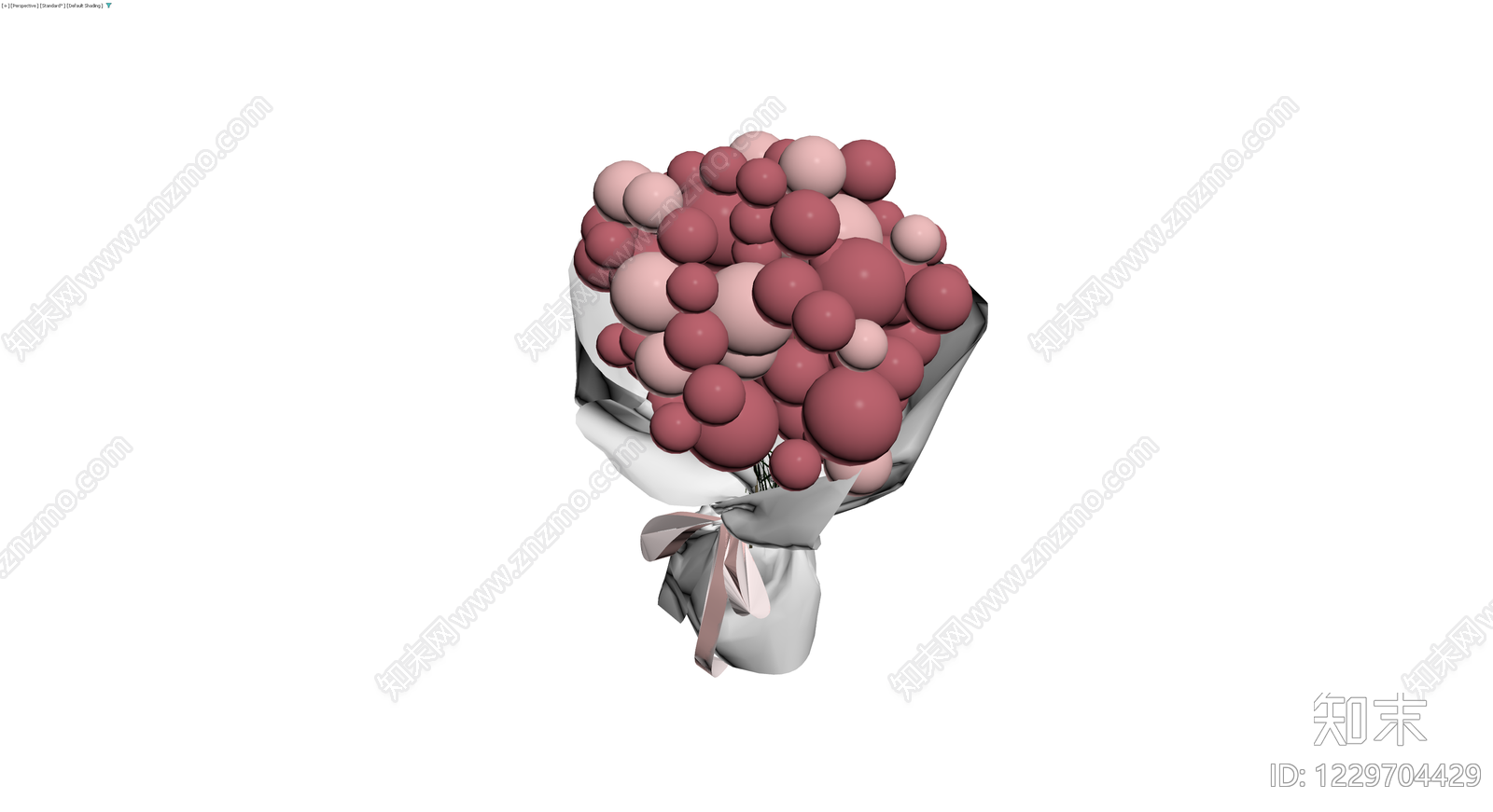 粉色球体花束模型3D模型下载【ID:1229704429】