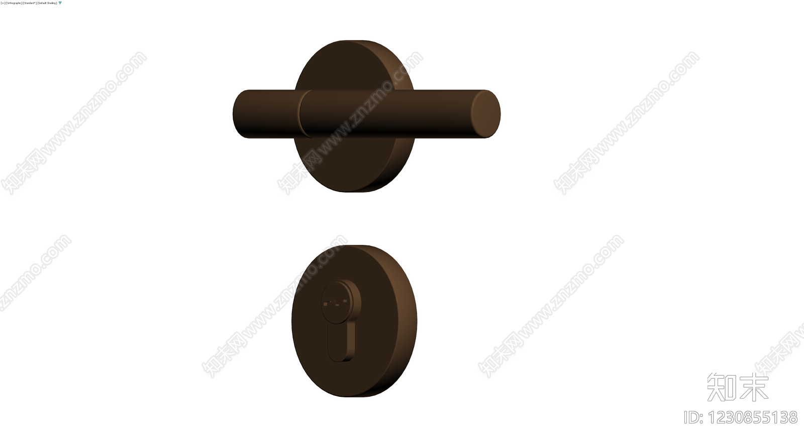 圆形门把手锁具3D模型下载【ID:1230855138】