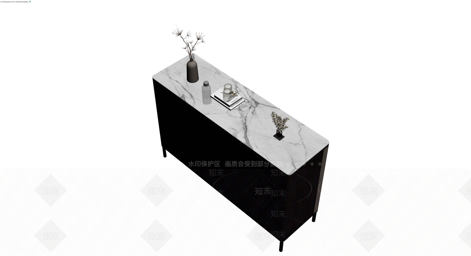 现代大理石边柜3D模型下载【ID:1230364757】