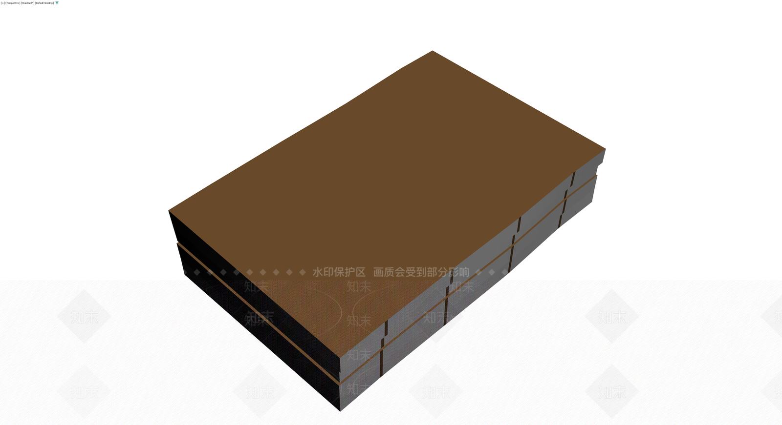 棕色矩形床垫3D模型下载【ID:1230400905】