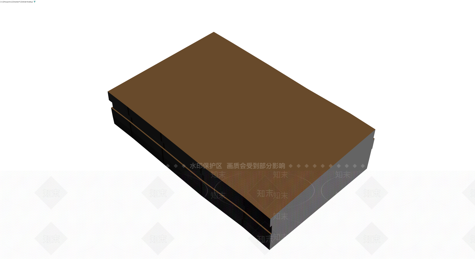 棕色矩形床垫3D模型下载【ID:1230400905】