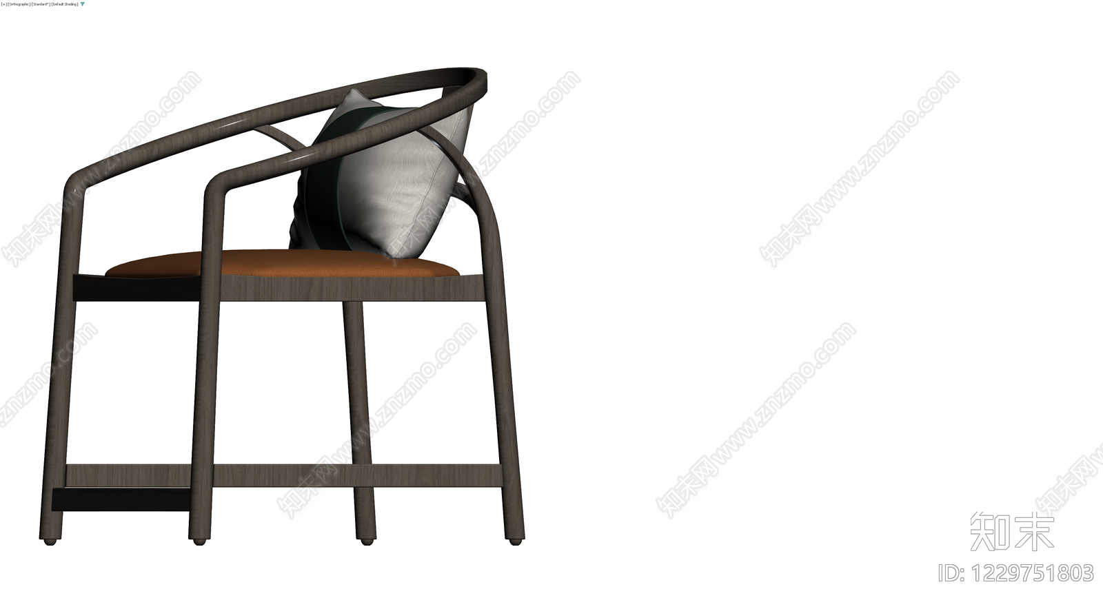 新中式圈椅配抱枕3D模型下载【ID:1229751803】