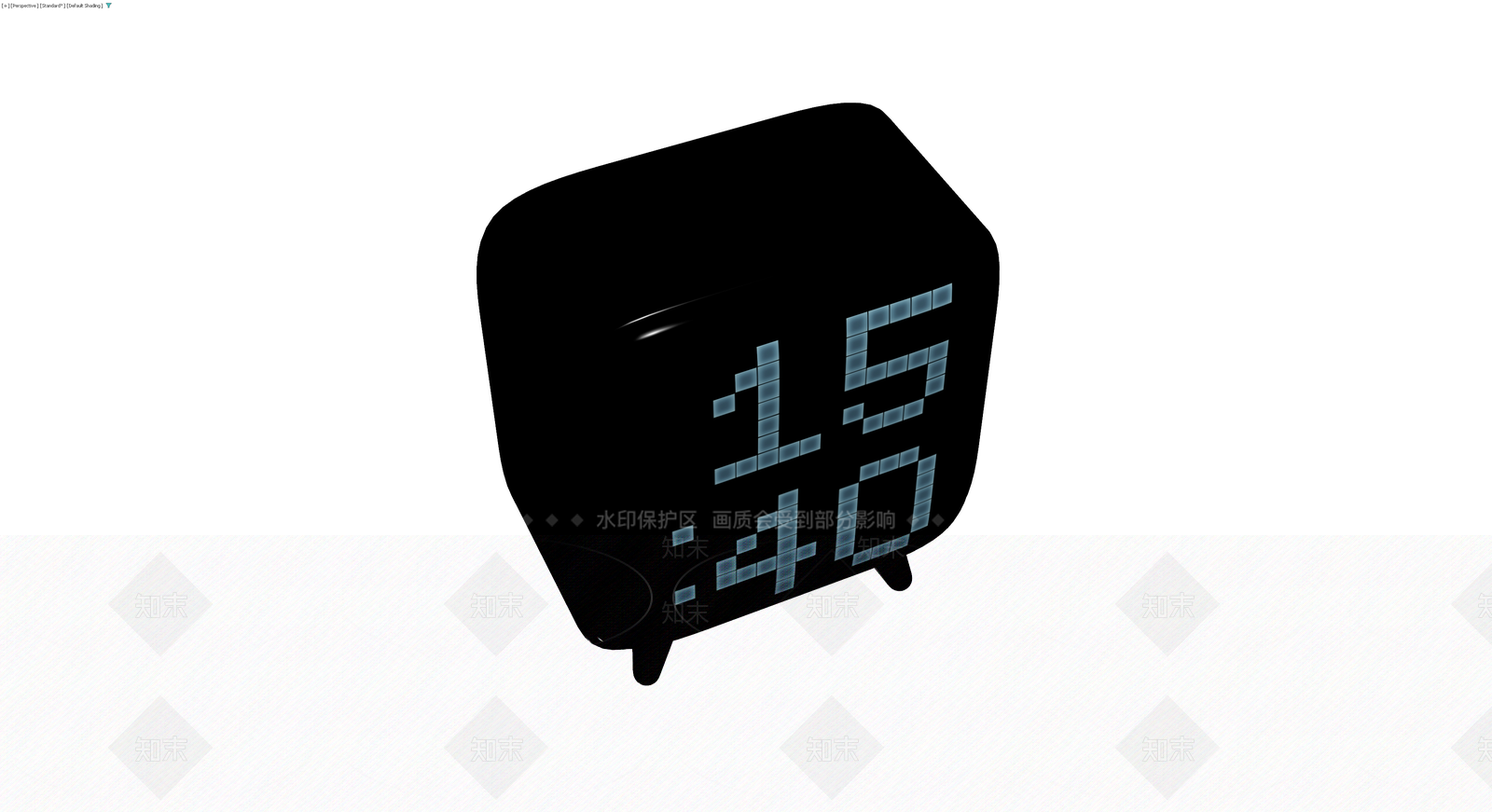 黑色数字闹钟模型3D模型下载【ID:1230580545】