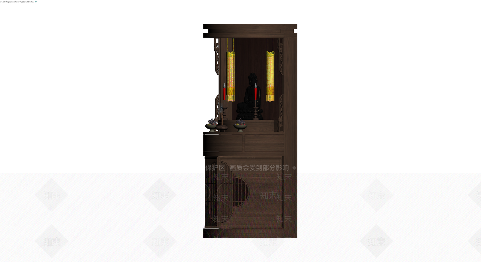 中式实木佛龛神台3D模型下载【ID:1230645436】