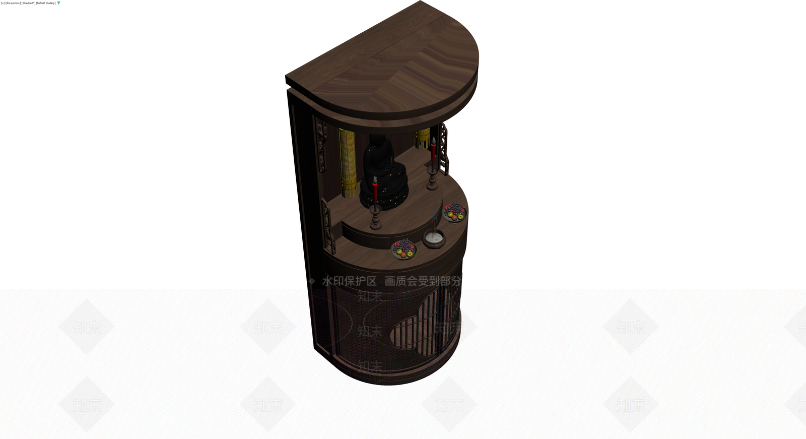 中式实木佛龛神台3D模型下载【ID:1230645436】