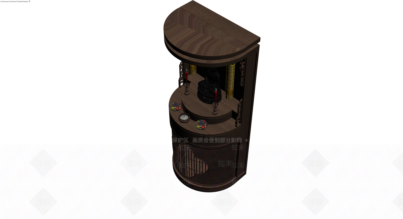 中式实木佛龛神台3D模型下载【ID:1230645436】