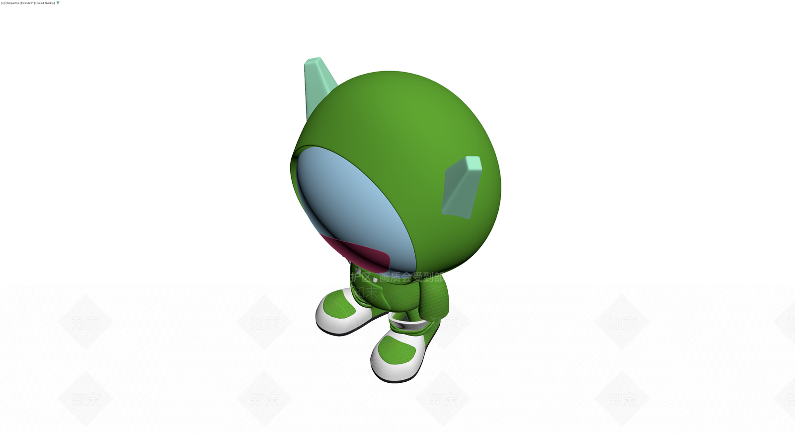 绿色卡通连帽人偶模型3D模型下载【ID:1229627541】