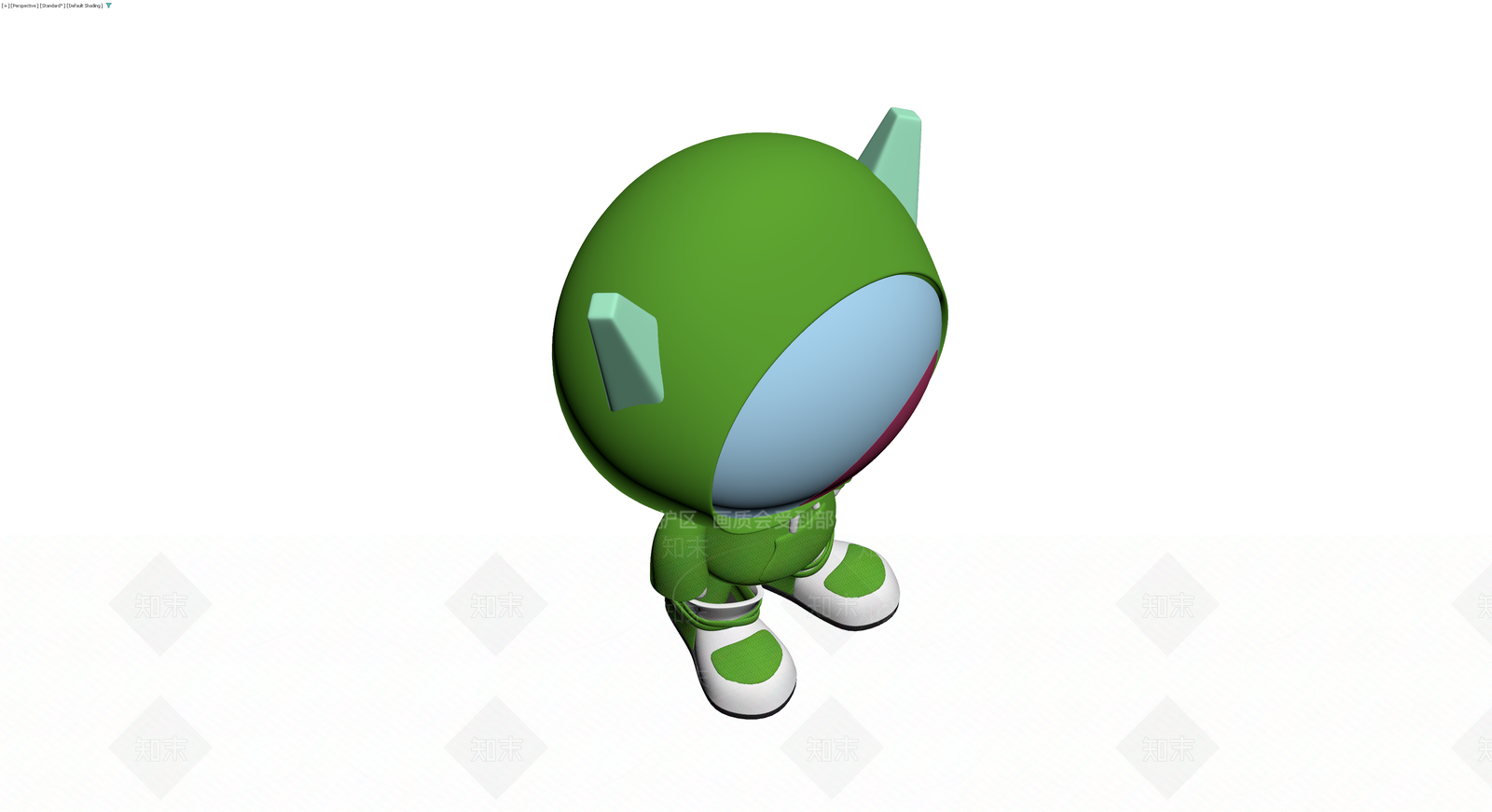 绿色卡通连帽人偶模型3D模型下载【ID:1229627541】