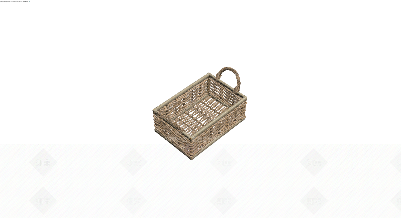 藤编提手收纳篮3D模型下载【ID:1230395590】