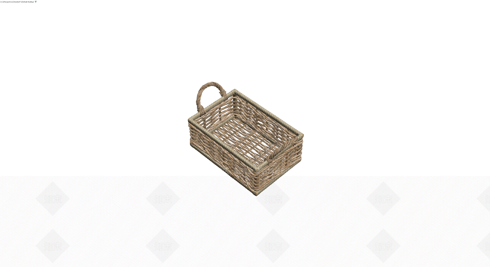 藤编提手收纳篮3D模型下载【ID:1230395590】
