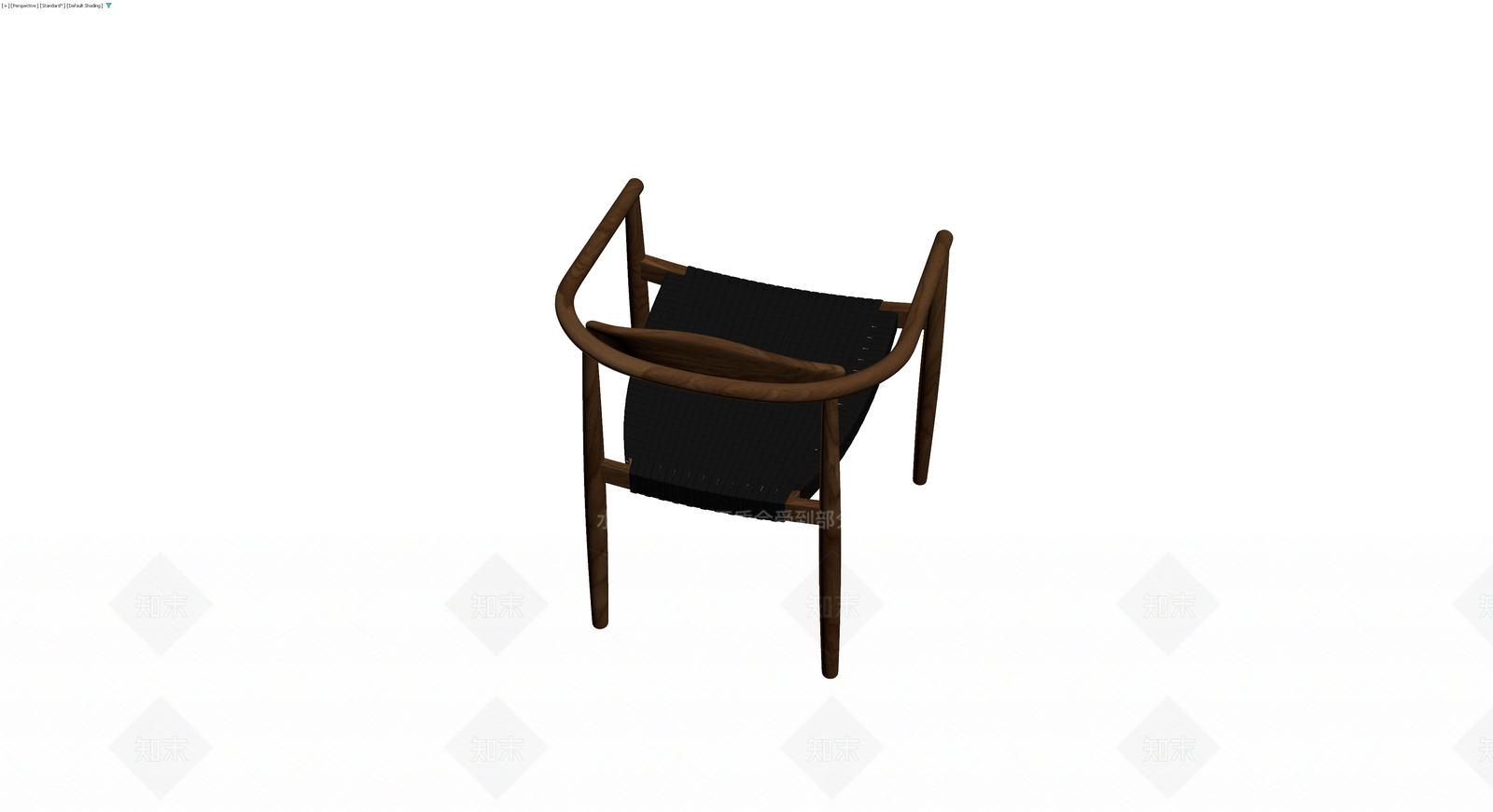 实木编织座面扶手椅3D模型下载【ID:1230720827】