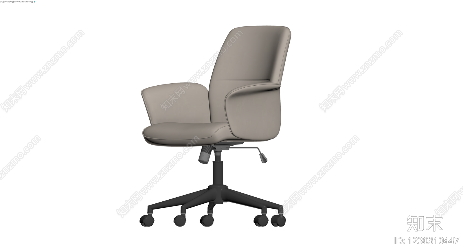 现代灰色办公转椅3D模型下载【ID:1230310447】