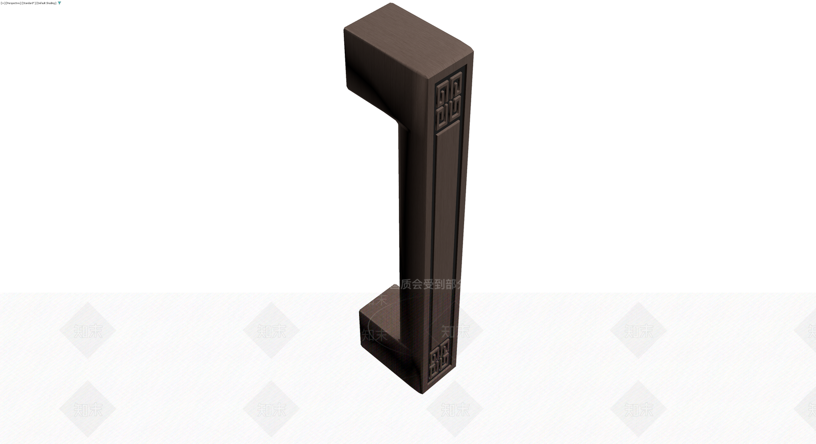 中式L型金属拉手3D模型下载【ID:1230632049】