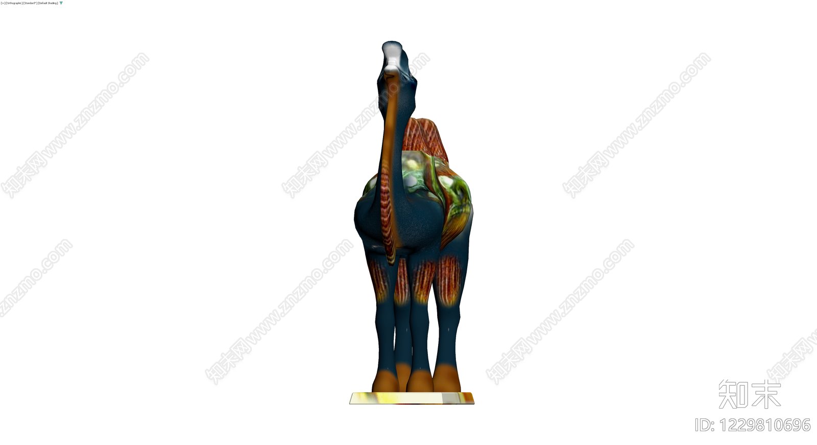 彩绘双峰骆驼雕塑3D模型下载【ID:1229810696】
