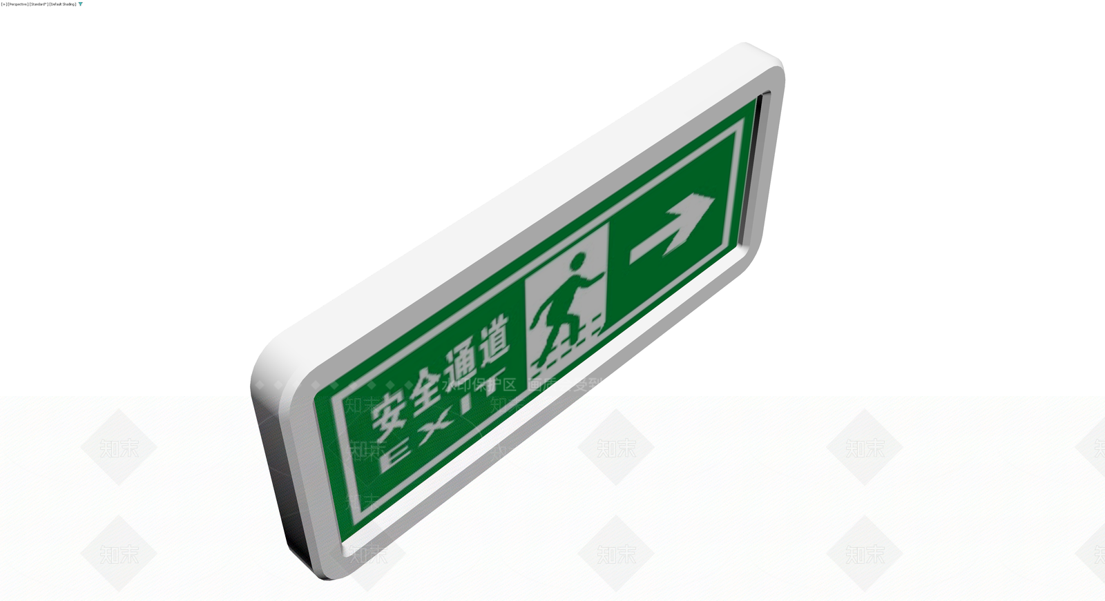 安全通道指示牌3D模型下载【ID:1230591283】