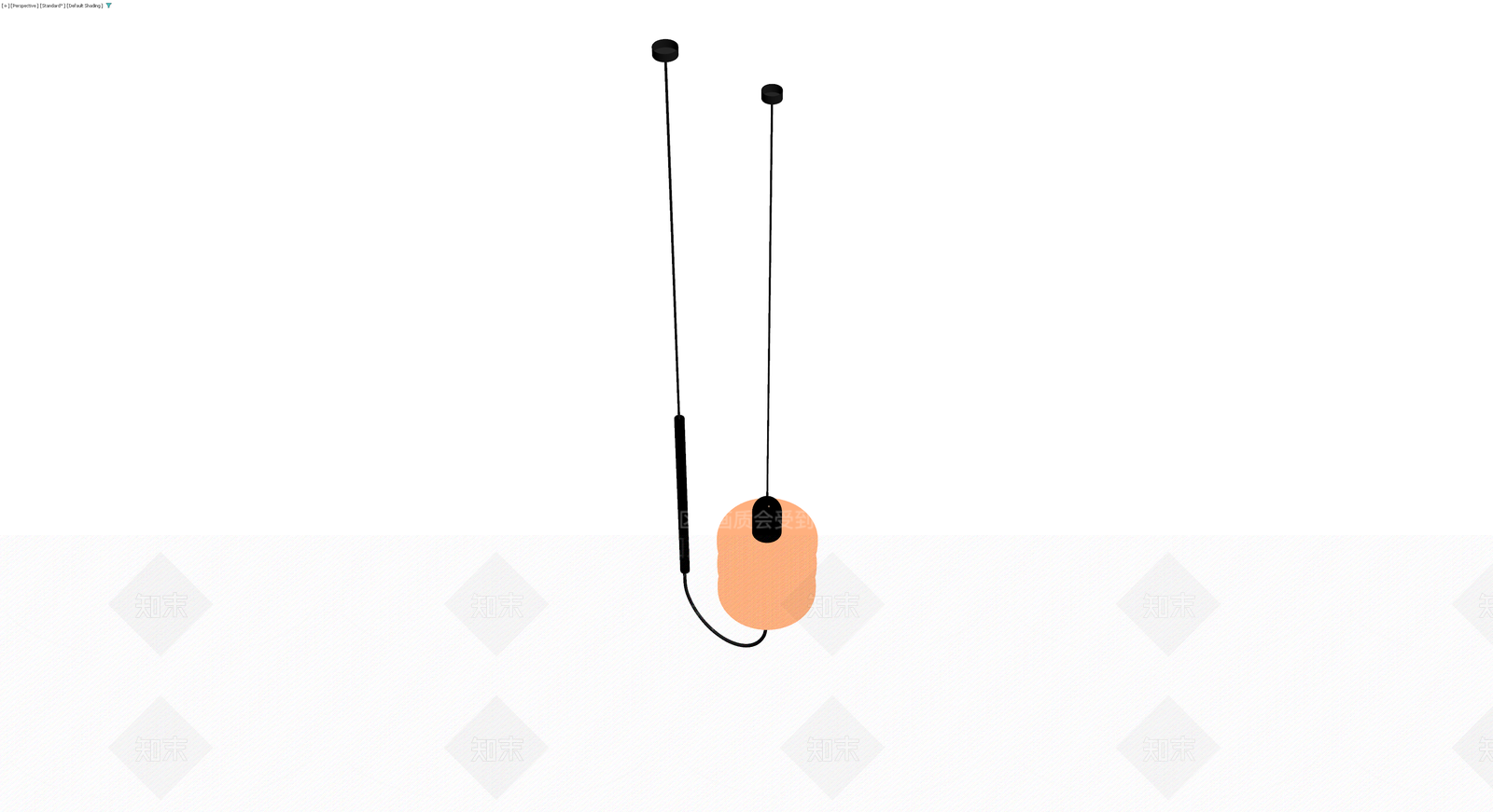 双杆吊灯灯具3D模型下载【ID:1230392609】