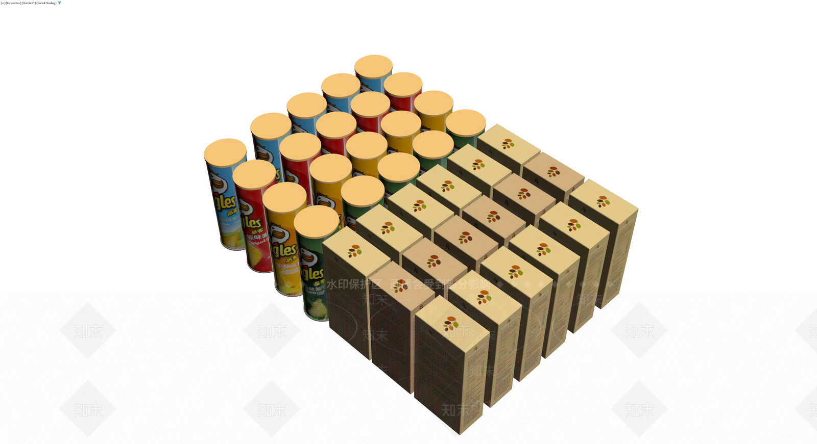 Dorset麦片与品客薯片组合3D模型下载【ID:1230403110】