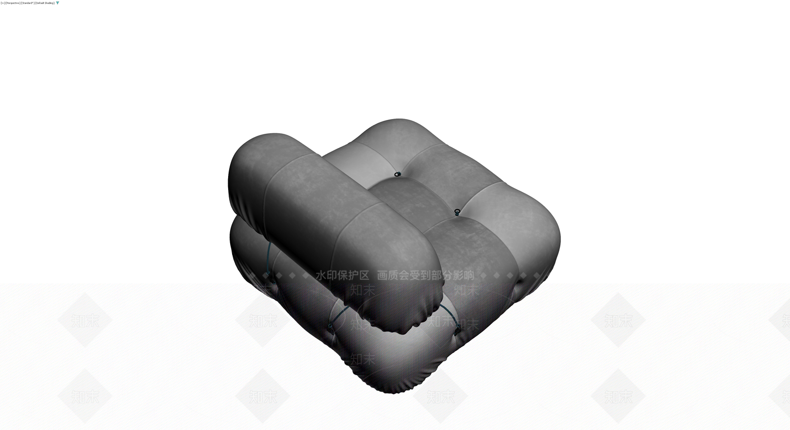 灰色布艺单人沙发3D模型下载【ID:1230709673】