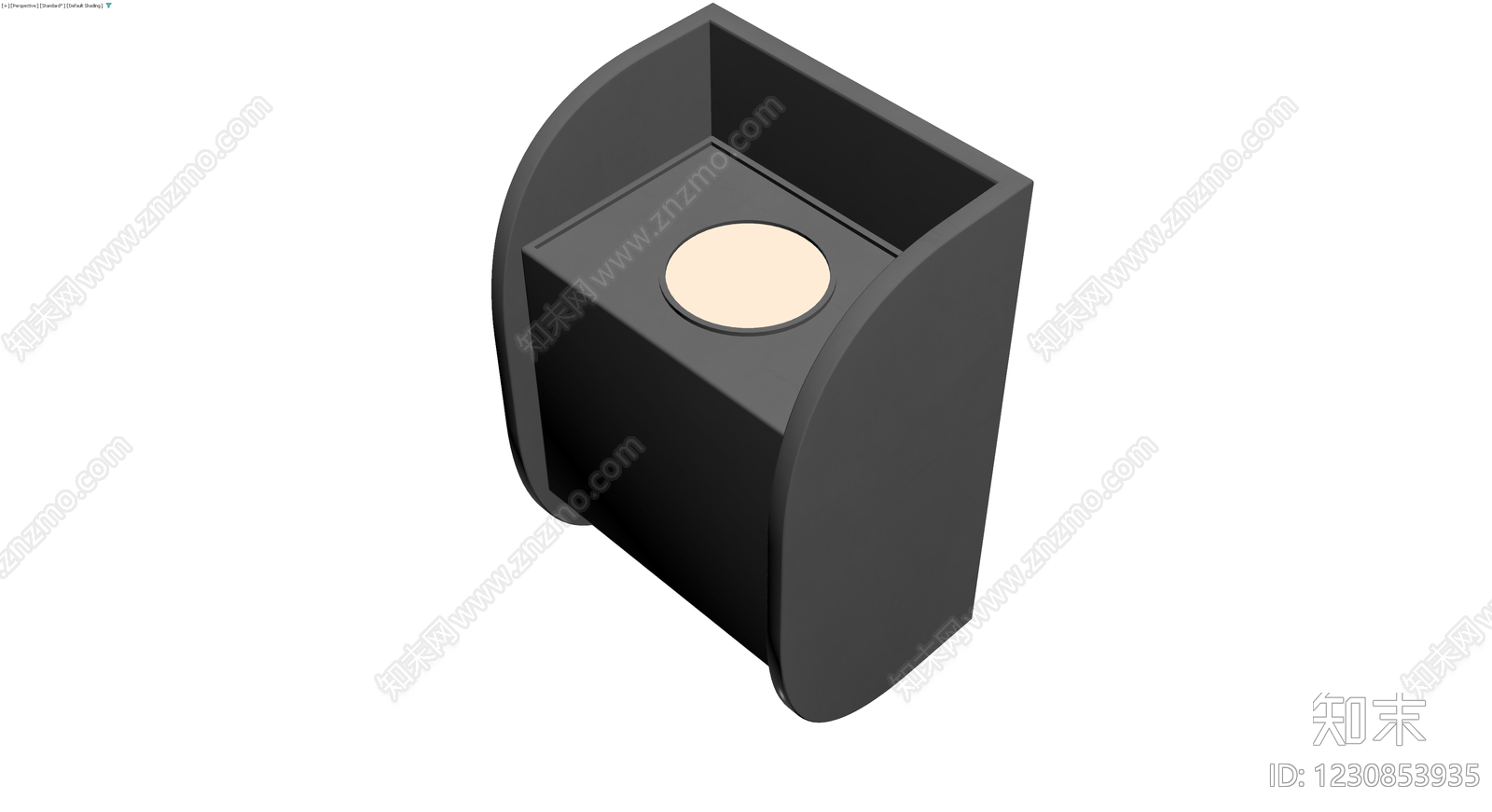带圆孔的灰色收纳盒3D模型下载【ID:1230853935】