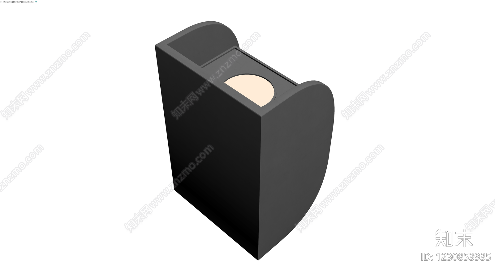 带圆孔的灰色收纳盒3D模型下载【ID:1230853935】