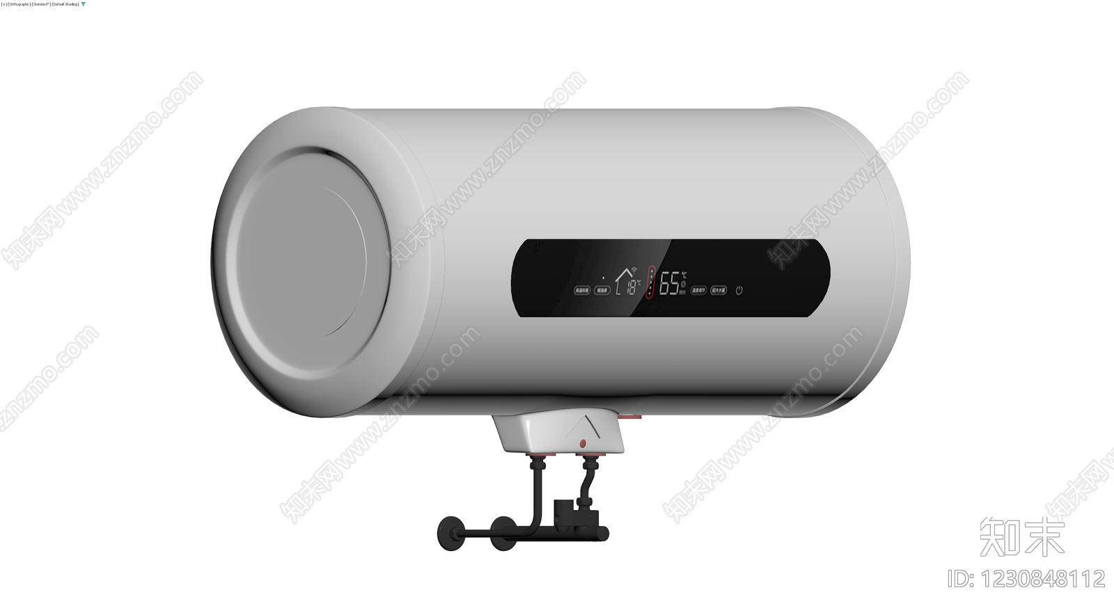 白色圆柱电热水器3D模型下载【ID:1230848112】