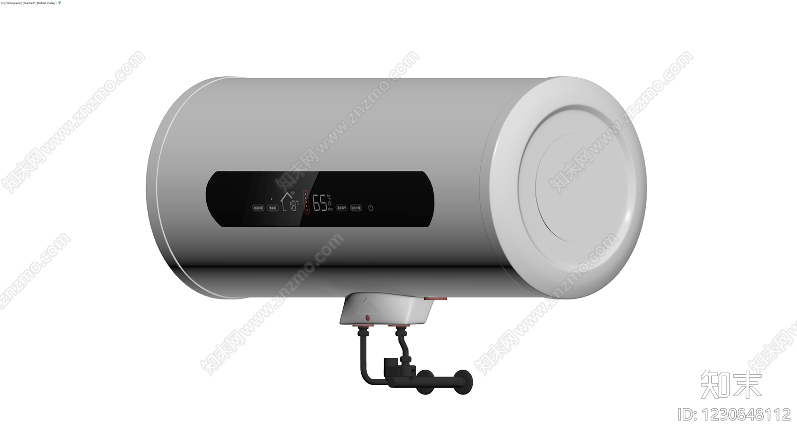白色圆柱电热水器3D模型下载【ID:1230848112】