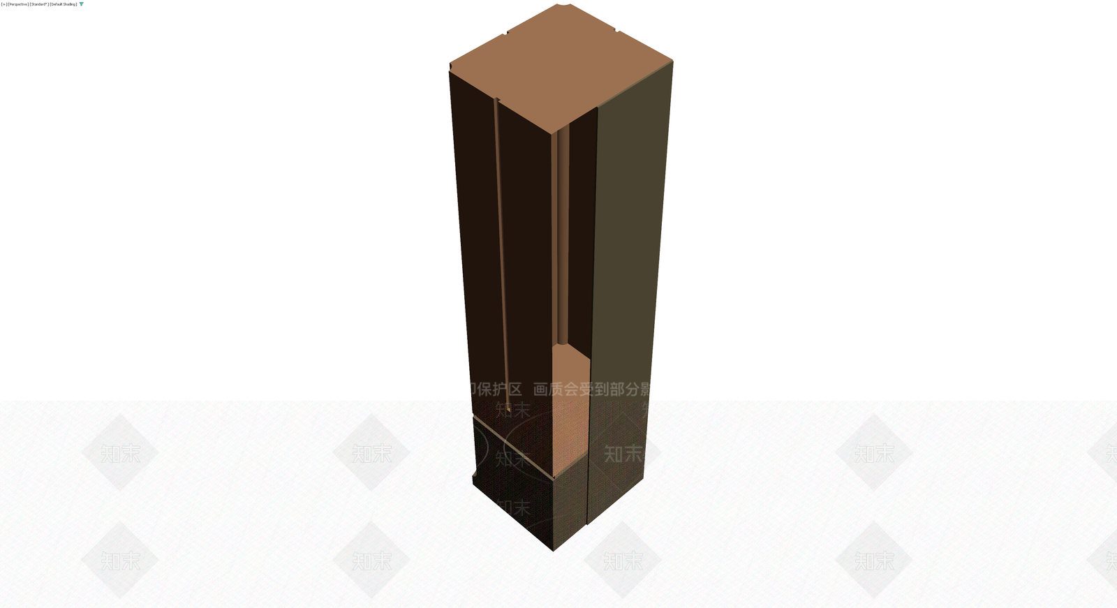 棕色装饰立柱3D模型下载【ID:1230550366】