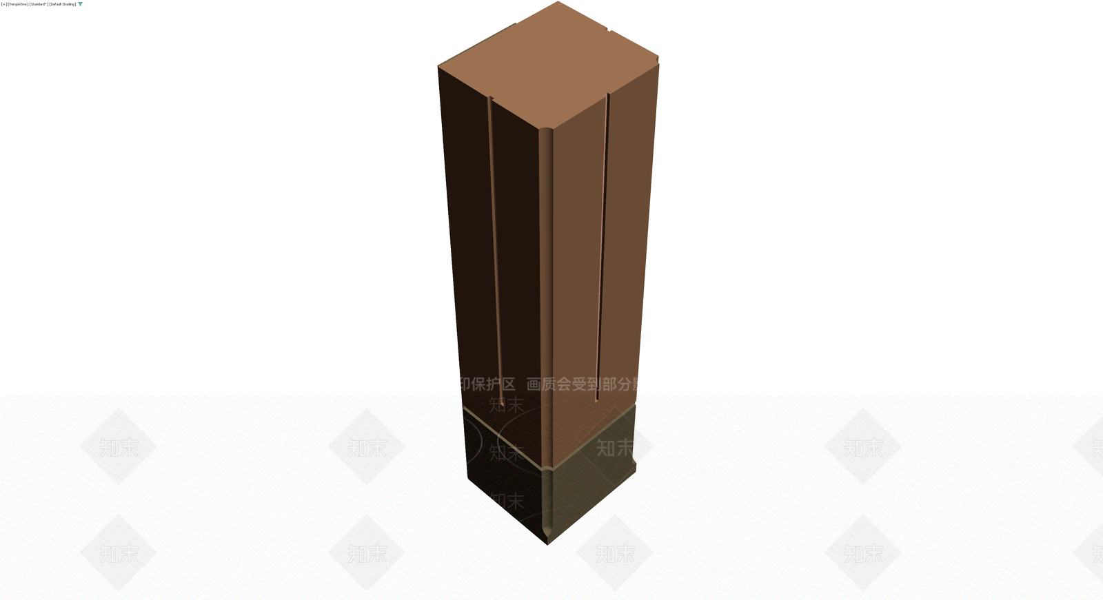 棕色装饰立柱3D模型下载【ID:1230550366】