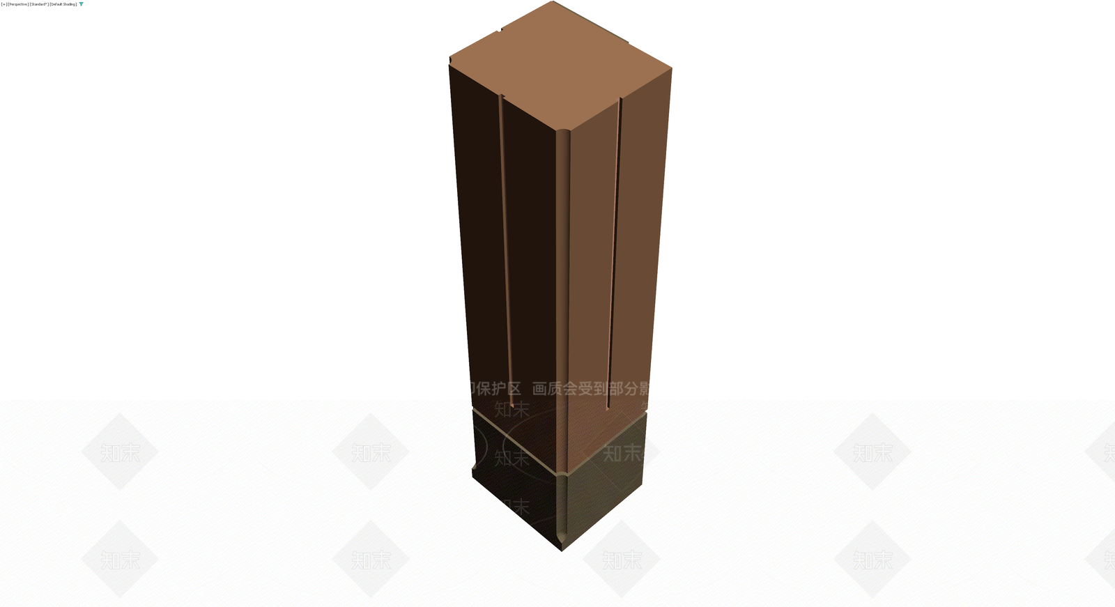 棕色装饰立柱3D模型下载【ID:1230550366】