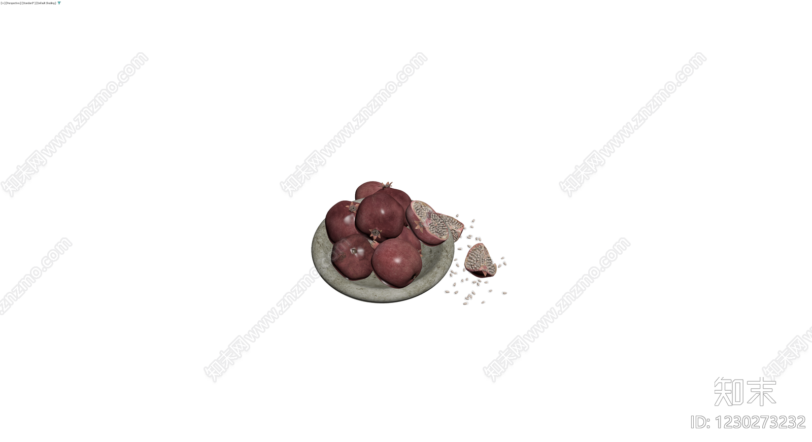 石碗石榴组合3D模型下载【ID:1230273232】