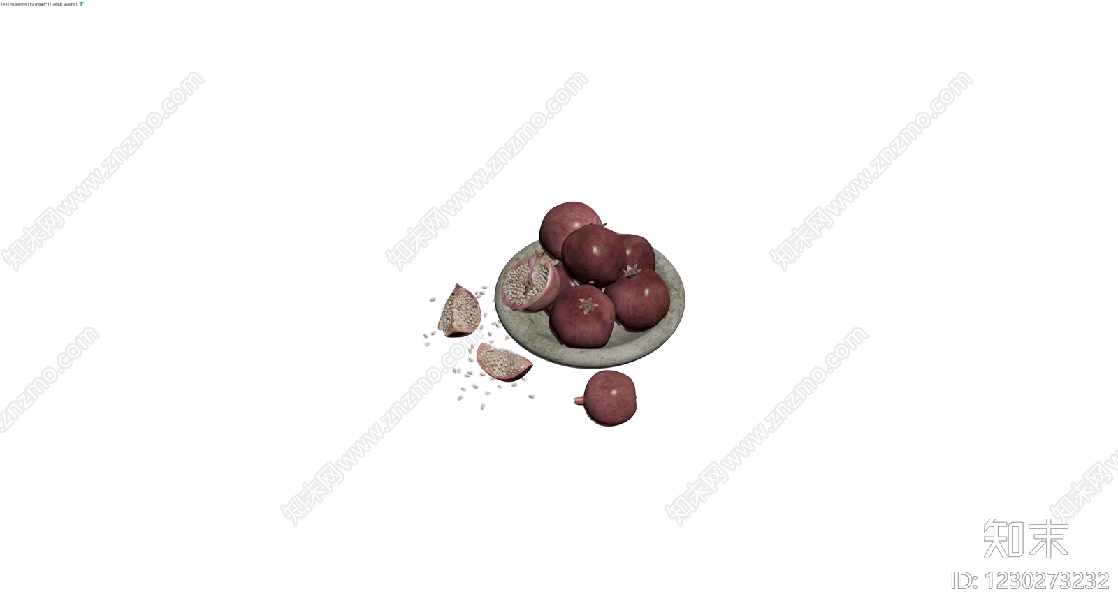 石碗石榴组合3D模型下载【ID:1230273232】
