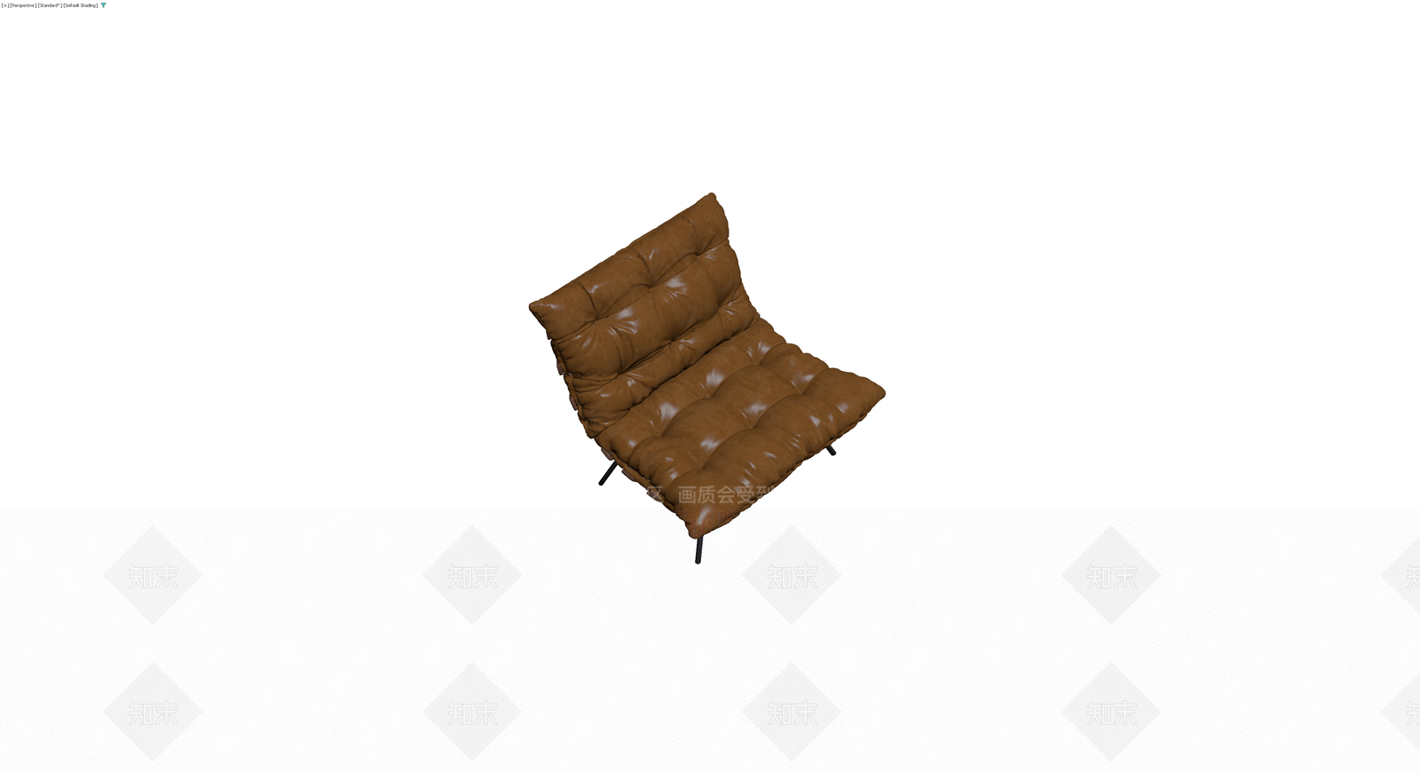 棕色皮质折叠躺椅3D模型下载【ID:1230366267】