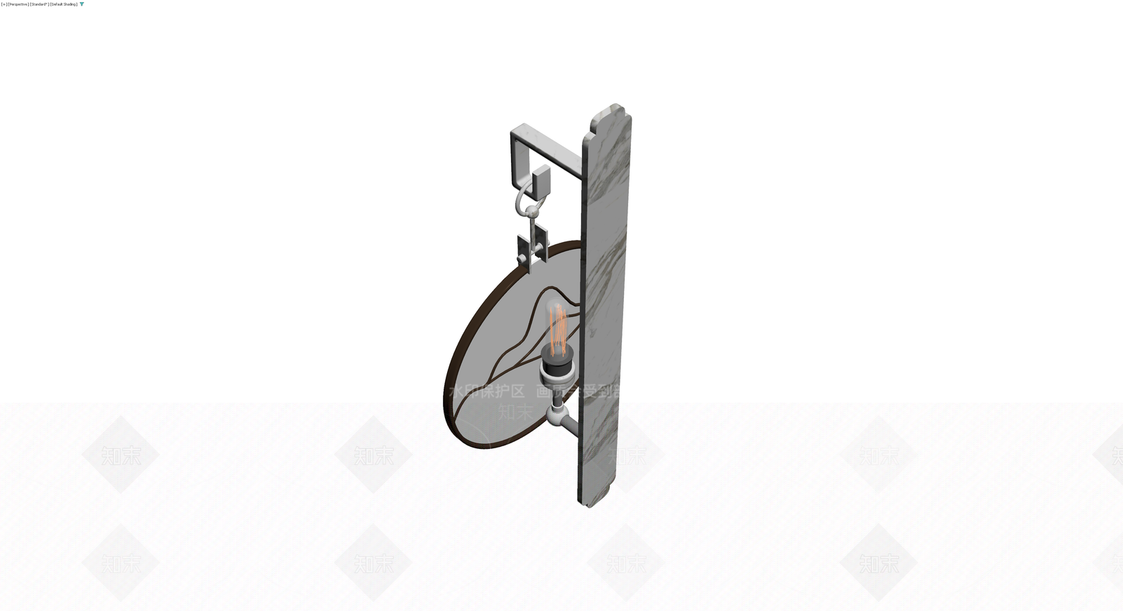 大理石壁灯组件3D模型下载【ID:1229902585】