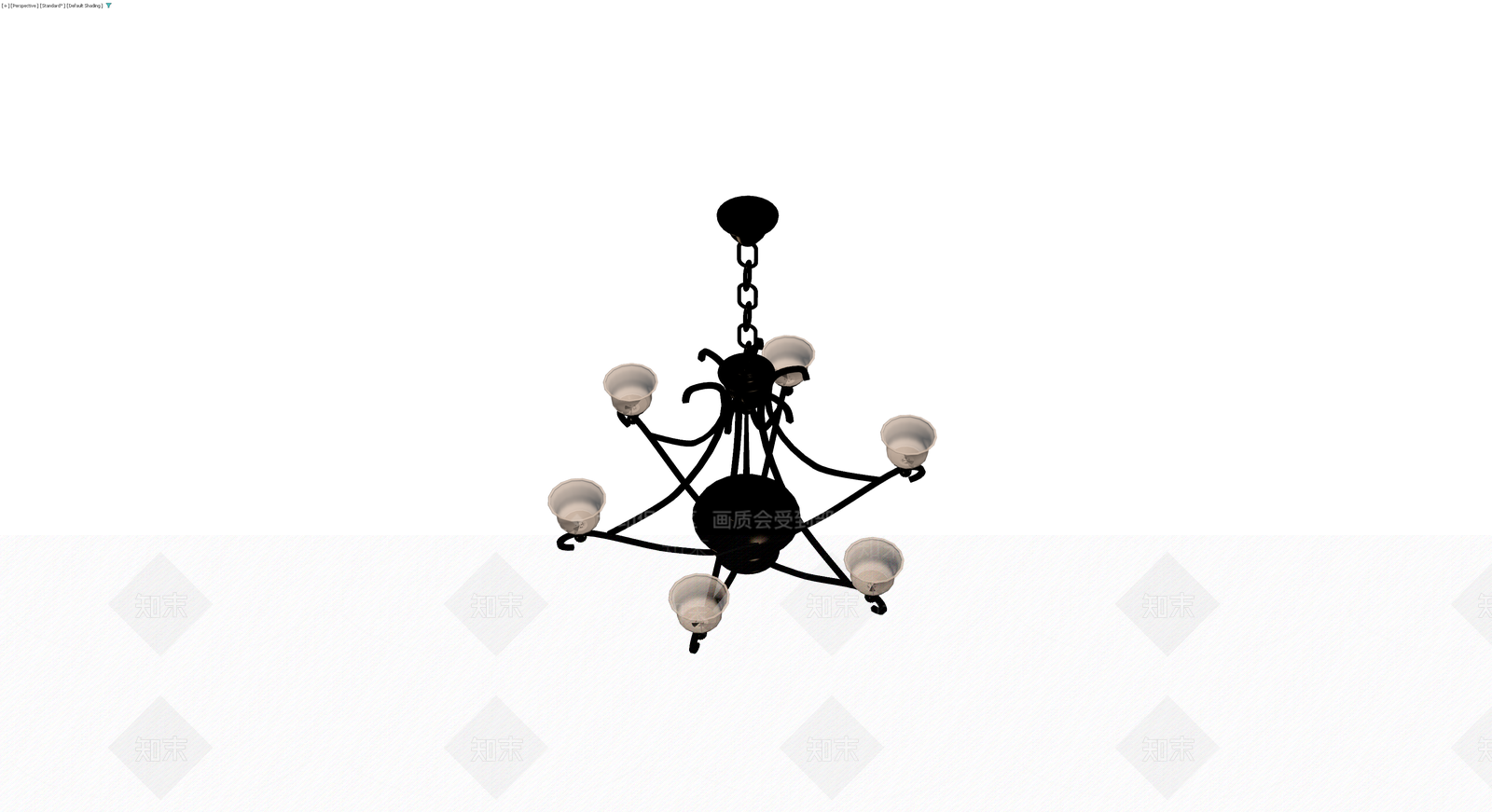黑色金属吊灯模型3D模型下载【ID:1229984395】