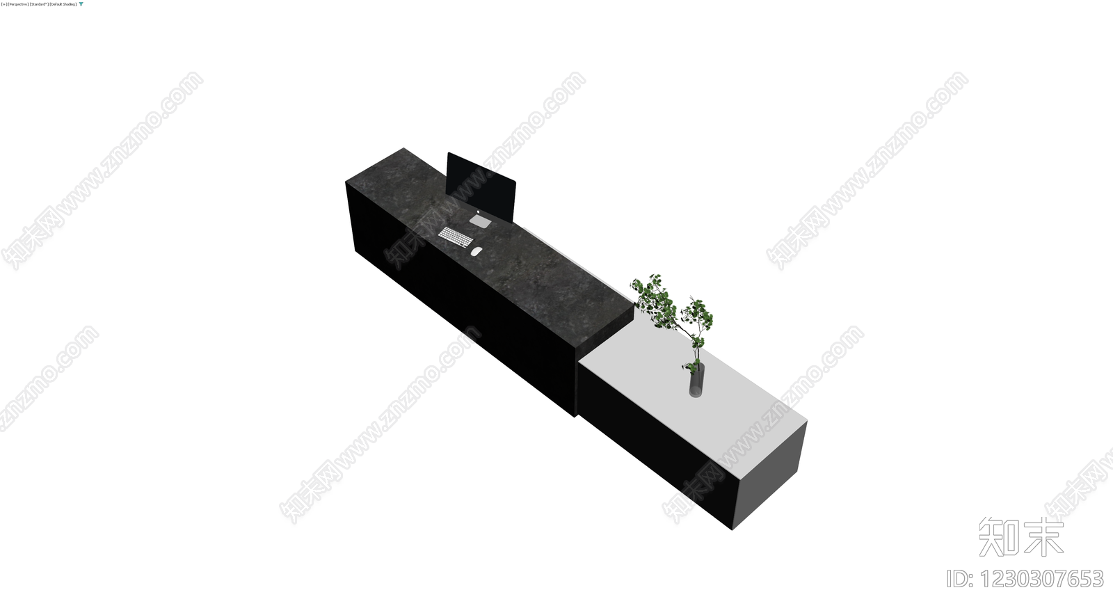 黑白拼接前台组合3D模型下载【ID:1230307653】