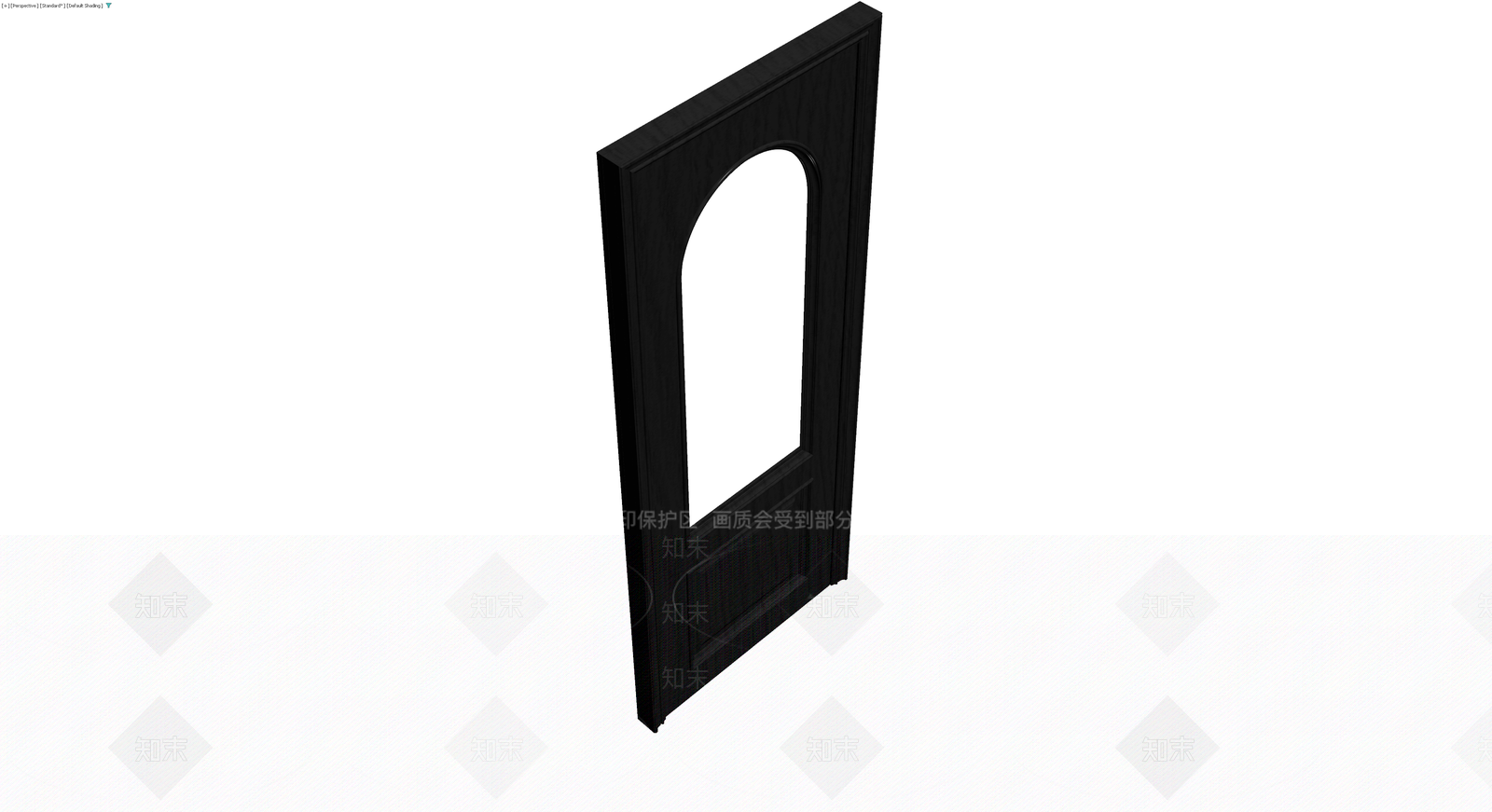 黑色拱形装饰门3D模型下载【ID:1230146653】