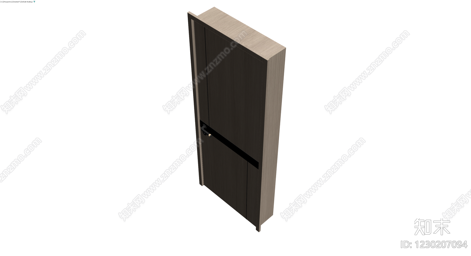 现代风格双拼色成品门3D模型下载【ID:1230207094】